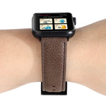 Cinturino in vera pelle con trama litchi per Apple Watch Series 6 e SE e 5 e 4 44 mm / 3 e 2 e 1 42 mm, For Apple Watch Series 7 45mm / 6 & SE & 5 & 4 44mm / 3 & 2 & 1 42mm