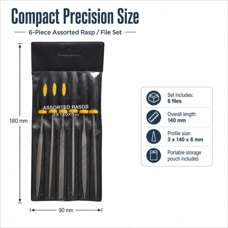 Set di 6 utensili rotanti per intaglio e levigatura del legno.