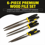 Set di 6 utensili rotanti per intaglio e levigatura del legno.
