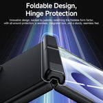 Custodia per telefono con cerniera in policarbonato satinato effetto pelle, con pellicola integrata, supporto in cerniera., For Galaxy Z Fold8 5G, For Galaxy Z Fold8 Ultra 5G
