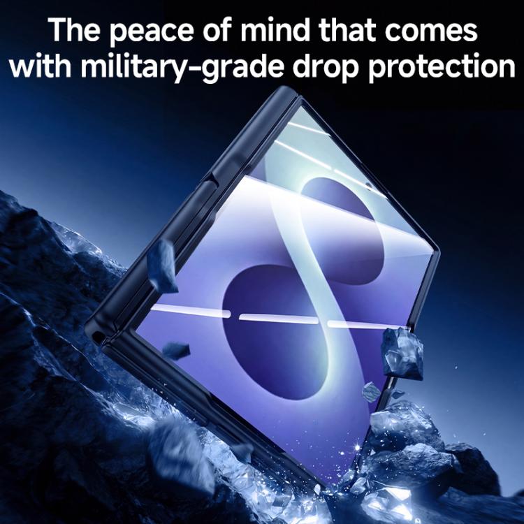 Custodia per telefono con cerniera in policarbonato satinato effetto pelle, con pellicola integrata, supporto in cerniera., For Galaxy Z Fold8 5G, For Galaxy Z Fold8 Ultra 5G