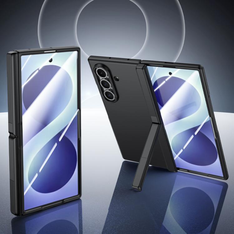 Custodia per telefono con cerniera in policarbonato satinato effetto pelle, con pellicola integrata, supporto in cerniera., For Galaxy Z Fold8 5G, For Galaxy Z Fold8 Ultra 5G