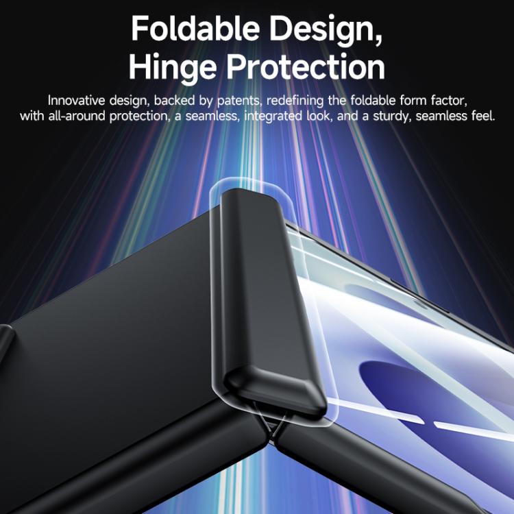 Custodia per telefono con cerniera integrata in policarbonato satinato effetto pelle, rivestimento spray, cerniera in PC., For Galaxy Z Fold8 5G, For Galaxy Z Fold8 Ultra 5G