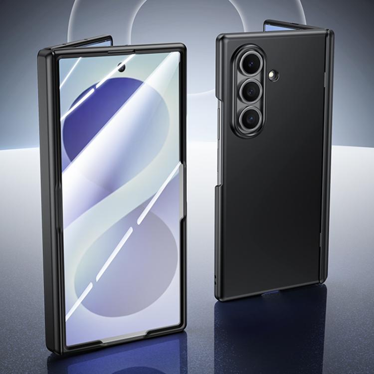 Custodia per telefono con cerniera integrata in policarbonato satinato effetto pelle, rivestimento spray, cerniera in PC., For Galaxy Z Fold8 5G, For Galaxy Z Fold8 Ultra 5G