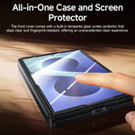 Custodia per telefono in PC con rivestimento spray satinato effetto pelle, supporto magnetico a 360°, cerniera e pellicola integrata., For Galaxy Z Fold8 5G, For Galaxy Z Fold8 Ultra 5G
