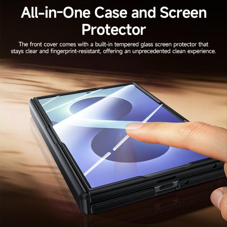 Custodia per telefono in PC con rivestimento spray satinato effetto pelle, supporto magnetico a 360°, cerniera e pellicola integrata., For Galaxy Z Fold8 5G, For Galaxy Z Fold8 Ultra 5G