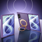 Custodia per telefono in PC con rivestimento spray satinato effetto pelle, supporto magnetico a 360°, cerniera e pellicola integrata., For Galaxy Z Fold8 5G, For Galaxy Z Fold8 Ultra 5G