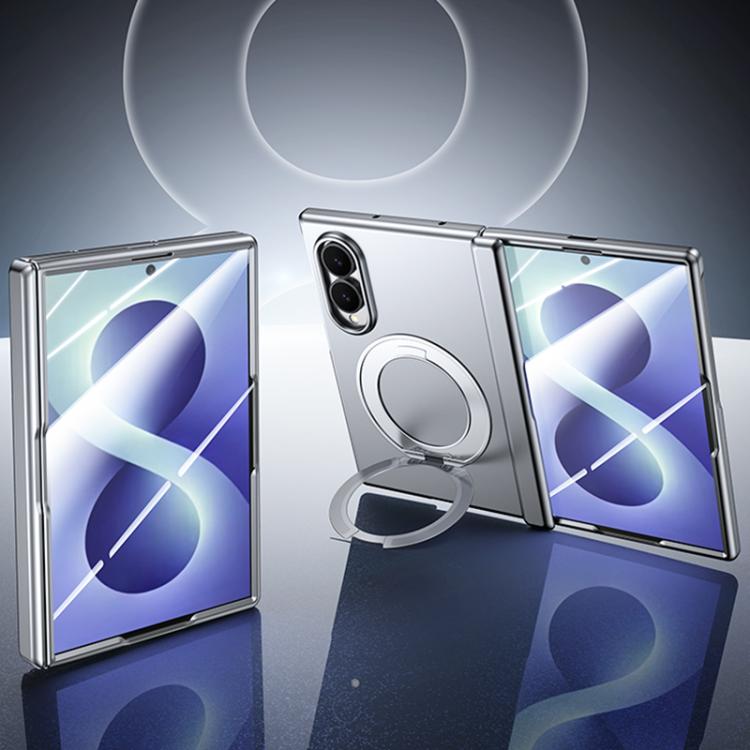 Custodia per telefono in PC con rivestimento spray satinato effetto pelle, supporto magnetico a 360°, cerniera e pellicola integrata., For Galaxy Z Fold8 5G, For Galaxy Z Fold8 Ultra 5G