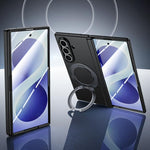Custodia per telefono in PC con rivestimento spray satinato effetto pelle, supporto magnetico a 360°, cerniera e pellicola integrata., For Galaxy Z Fold8 5G, For Galaxy Z Fold8 Ultra 5G