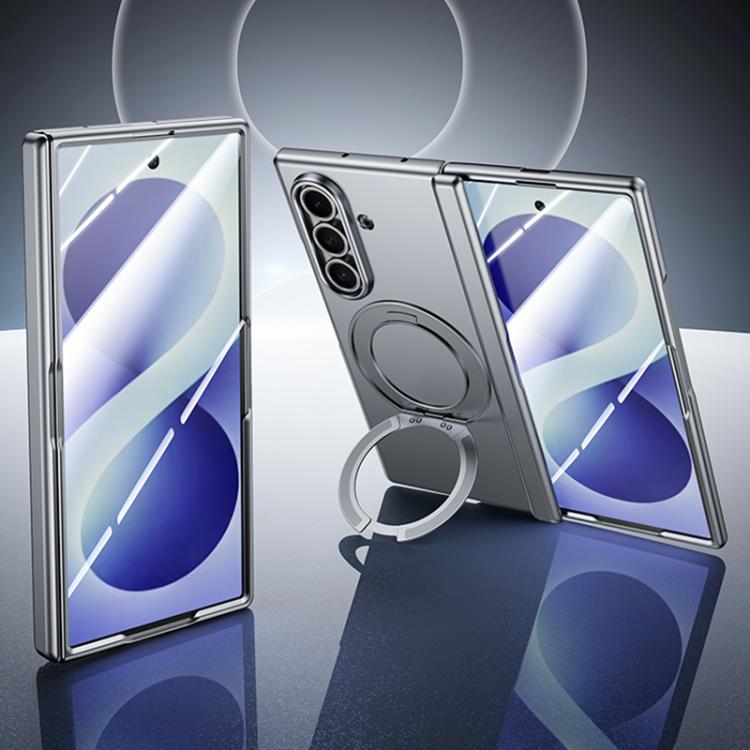 Custodia per telefono in PC con rivestimento spray satinato effetto pelle, supporto magnetico a 360°, cerniera e pellicola integrata., For Galaxy Z Fold8 5G, For Galaxy Z Fold8 Ultra 5G