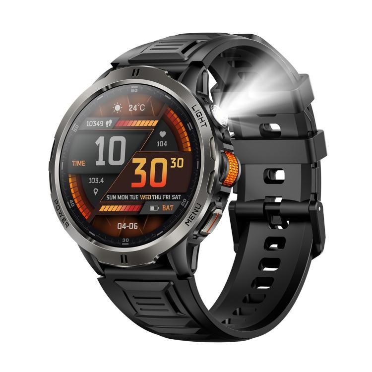 Smartwatch KT92 con display TFT da 1,7 pollici, impermeabilità fino a 3 ATM, controllo tramite rotella e batteria da 1000 mAh.