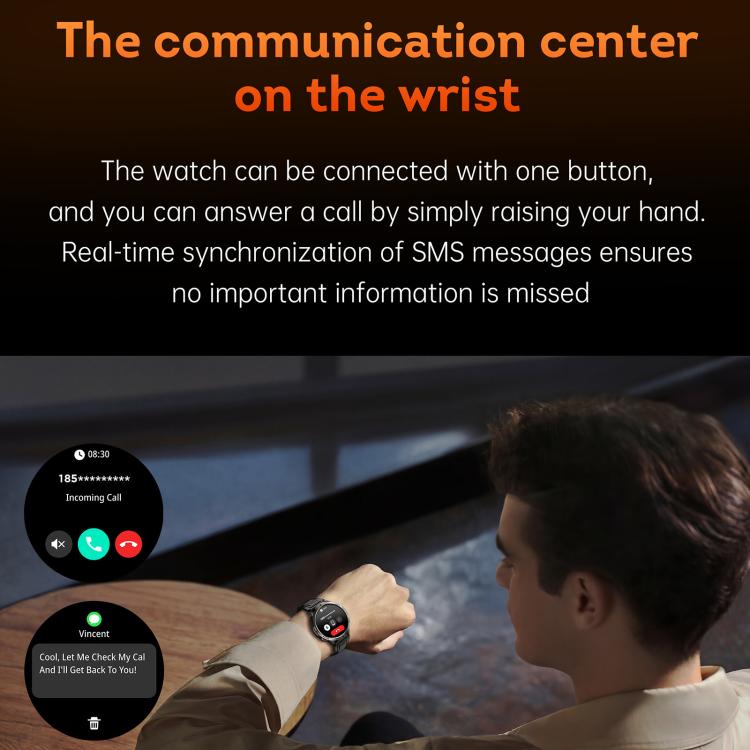 Smartwatch KT92 con display TFT da 1,7 pollici, impermeabilità fino a 3 ATM, controllo tramite rotella e batteria da 1000 mAh.