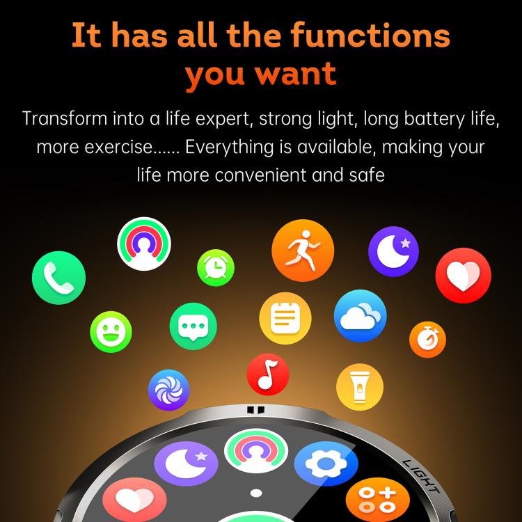Smartwatch KT92 con display TFT da 1,7 pollici, impermeabilità fino a 3 ATM, controllo tramite rotella e batteria da 1000 mAh.