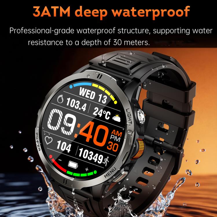 Smartwatch KT92 con display TFT da 1,7 pollici, impermeabilità fino a 3 ATM, controllo tramite rotella e batteria da 1000 mAh.