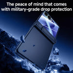 Custodia per telefono con cerniera in policarbonato satinato effetto pelle, con pellicola integrata, supporto in cerniera., For Galaxy Z Flip8 5G
