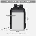 Zaino per laptop da lavoro impermeabile OUMANTU 2103B di grande capacità