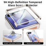 Custodia per telefono con cerniera a molla, in pelle vegana e pellicola integrata., For Galaxy Z Flip8 5G