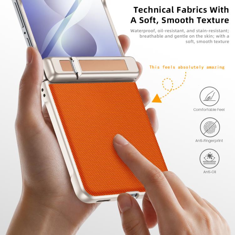 Custodia per telefono con cerniera a molla, in pelle vegana e pellicola integrata., For Galaxy Z Flip8 5G