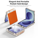 Custodia per telefono con cerniera a molla, in pelle vegana e pellicola integrata., For Galaxy Z Flip8 5G