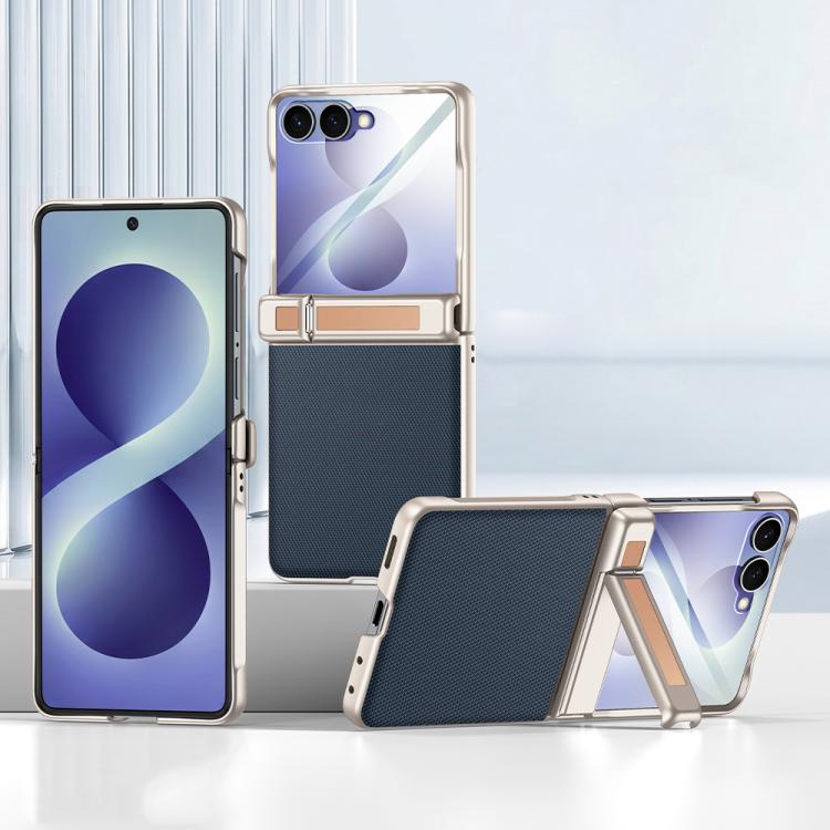 Custodia per telefono con cerniera a molla, in pelle vegana e pellicola integrata., For Galaxy Z Flip8 5G