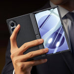 Custodia per telefono con cerniera a molla, in pelle vegana e pellicola integrata., For Galaxy Z Fold8 5G, For Galaxy Z Fold8 Ultra 5G