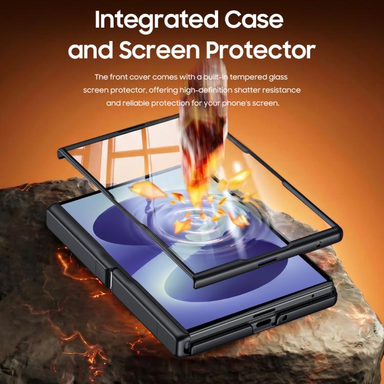 Custodia per telefono con cerniera a molla, in pelle vegana e pellicola integrata., For Galaxy Z Fold8 5G, For Galaxy Z Fold8 Ultra 5G