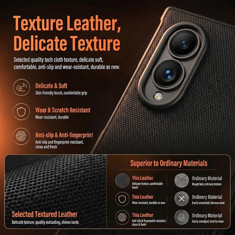 Custodia per telefono con cerniera a molla, in ecopelle vegana, supporto magnetico a 360° e pellicola integrata., For Galaxy Z Fold8 5G, For Galaxy Z Fold8 Ultra 5G