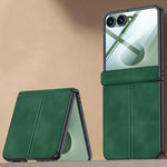 Custodia per telefono con cerniera magnetica e texture in pelle di pecora integrata, con cuciture a vista., For Galaxy Z Fold8 Ultra 5G, For Galaxy Z Flip8 5G
