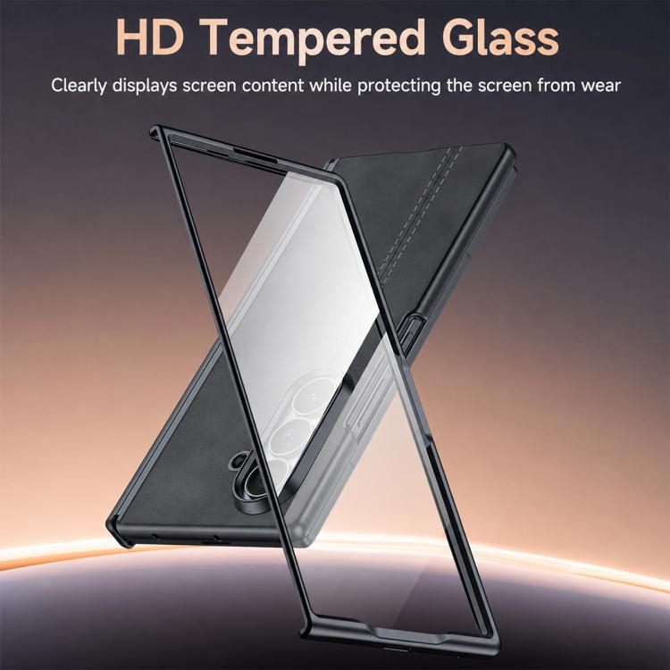 Custodia per telefono con cerniera magnetica e texture in pelle di pecora integrata, con cuciture a vista., For Galaxy Z Fold8 Ultra 5G, For Galaxy Z Flip8 5G
