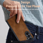 Custodia per telefono con cerniera magnetica e texture in pelle di pecora integrata, con cuciture a vista., For Galaxy Z Fold8 Ultra 5G, For Galaxy Z Flip8 5G