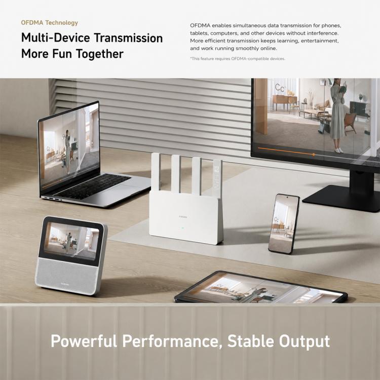 Router Xiaomi AX3000E Wi-Fi 6 Dual-Band 3000Mbps, spina USA, AX3000E