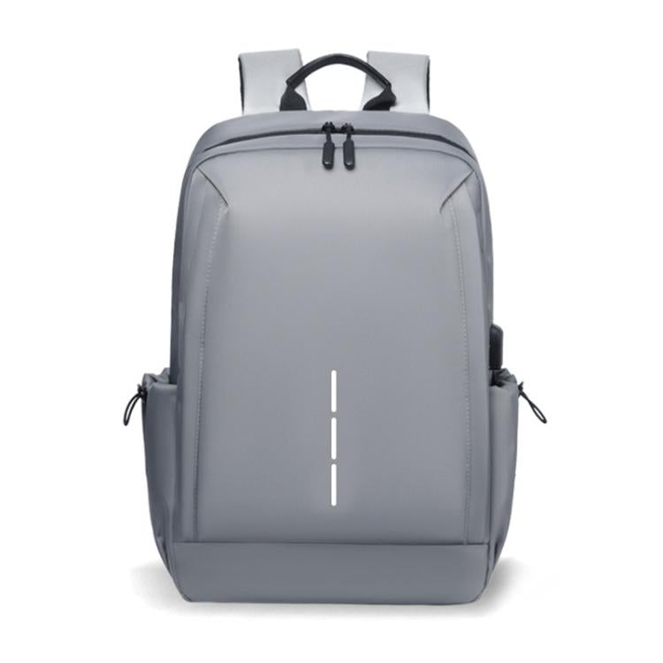 Zaino multifunzionale OUMANTU 2316 con logo a righe verticali, ideale per il lavoro e il tempo libero, perfetto per laptop.