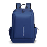 Zaino multifunzionale OUMANTU 2316 con logo a righe verticali, ideale per il lavoro e il tempo libero, perfetto per laptop.
