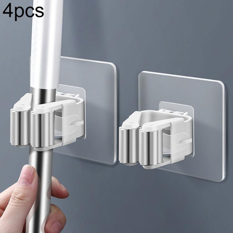 Gancio a ventosa per il montaggio a parete in bagno, senza bisogno di forare, set da 4 pezzi., White  4pcs