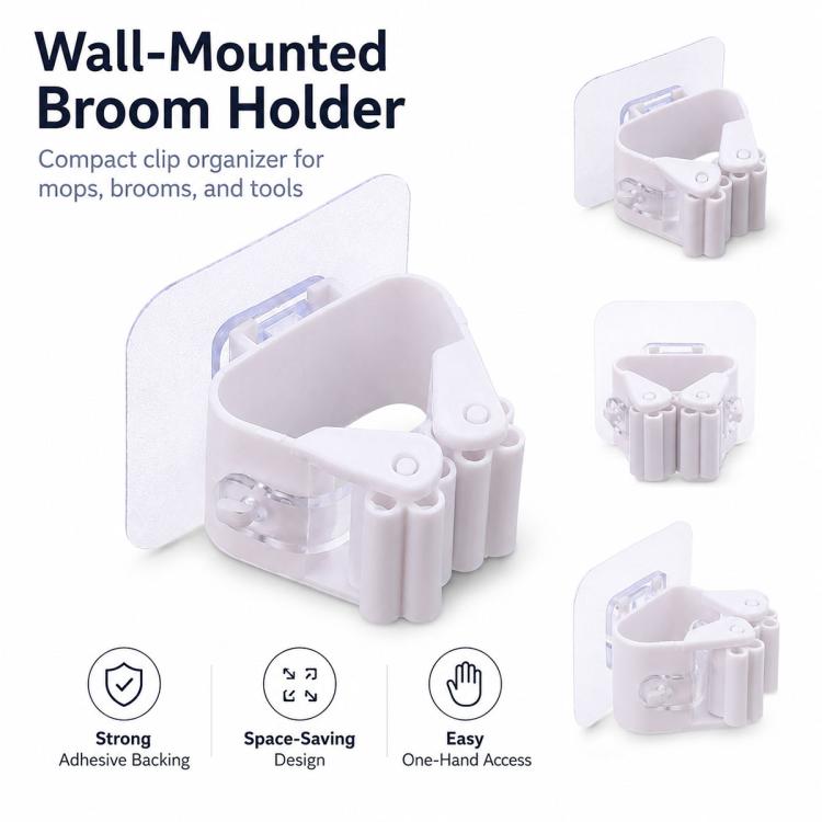 Gancio a ventosa per il montaggio a parete in bagno, senza bisogno di forare, set da 4 pezzi., White  4pcs