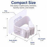 Gancio a ventosa per il montaggio a parete in bagno, senza bisogno di forare, set da 4 pezzi., White  4pcs