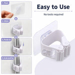 Gancio a ventosa per il montaggio a parete in bagno, senza bisogno di forare, set da 4 pezzi., White  4pcs