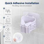Gancio a ventosa per il montaggio a parete in bagno, senza bisogno di forare, set da 4 pezzi., White  4pcs