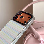 Custodia per telefono BAFFKKAF con cornice galvanizzata e pannello posteriore in vetro., For iPhone 15