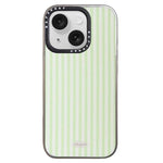 Custodia per telefono BAFFKKAF con cornice galvanizzata e pannello posteriore in vetro., For iPhone 15