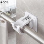 Clip per appendere tende senza forare, gancio multifunzionale per asta per tende, 4 pezzi, 30-50cm