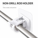 Clip per appendere tende senza forare, gancio multifunzionale per asta per tende, 4 pezzi, 30-50cm