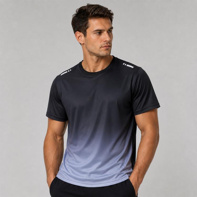 Maglia da corsa da uomo ad asciugatura rapida, estiva, in seta ghiaccio, a maniche corte, M, L, XL, 2XL, 3XL, 4XL