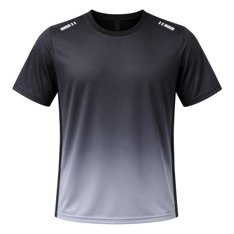Maglia da corsa da uomo ad asciugatura rapida, estiva, in seta ghiaccio, a maniche corte, 5XL