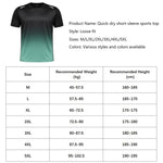 Maglia da corsa da uomo ad asciugatura rapida, estiva, in seta ghiaccio, a maniche corte, 5XL