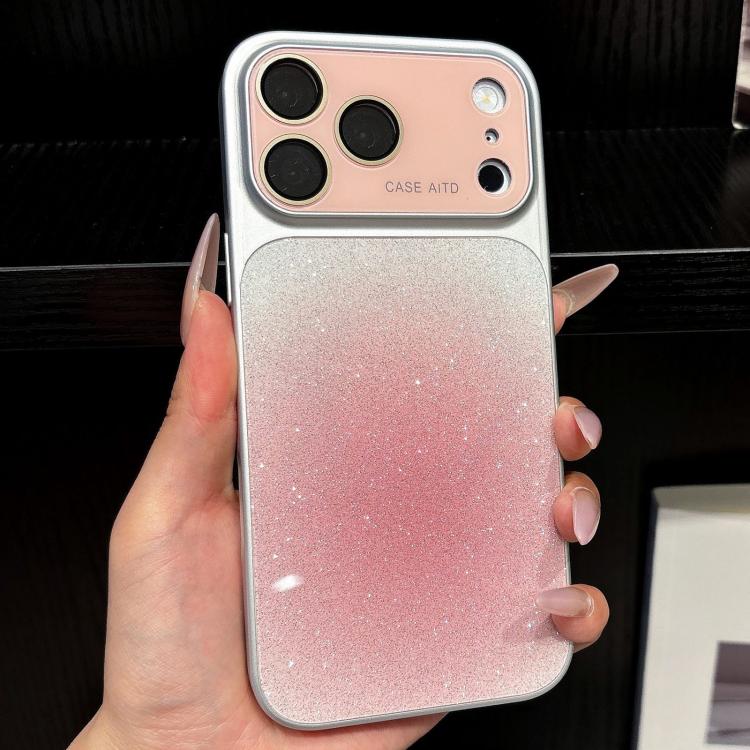 Protezione per le lenti, acrilico opaco sfumato glitterato + custodia per telefono in PC, For iPhone 17 Pro Max, For iPhone 17 Pro, For iPhone 17, For iPhone 16 Pro Max