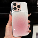 Protezione per le lenti, acrilico opaco sfumato glitterato + custodia per telefono in PC, For iPhone 16 Pro, For iPhone 16, For iPhone 15 Pro Max, For iPhone 15 Pro