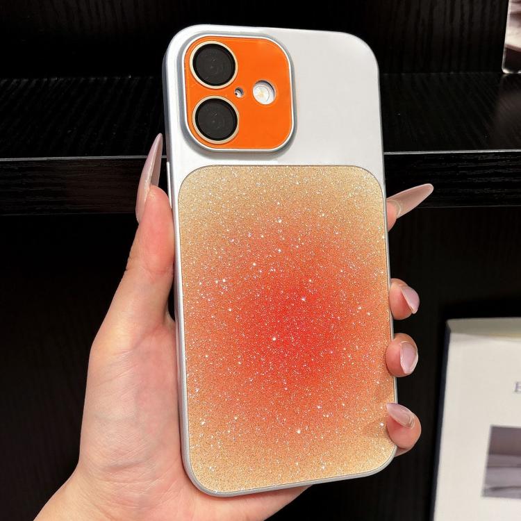Protezione per le lenti, acrilico opaco sfumato glitterato + custodia per telefono in PC, For iPhone 16 Pro, For iPhone 16, For iPhone 15 Pro Max, For iPhone 15 Pro