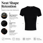 T-shirt slim fit Y2K Pure Color, L, XL