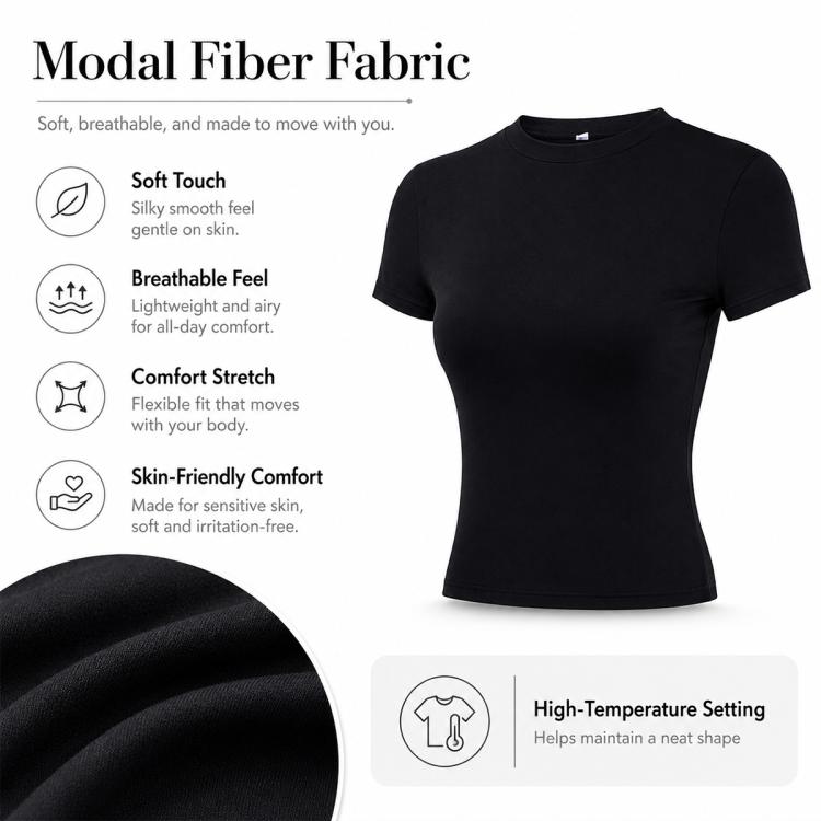 T-shirt slim fit Y2K Pure Color, M